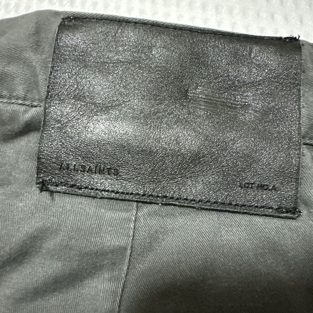 Mens All Saints Pipe Chino Trousers Size 30 Gray